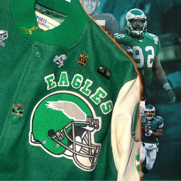 💎 ViNTaGe💎 PHiLaDeLPHiA EaGLeS 🦅 LeTTerMan JaCKeT 🧥 - Picture 8 of 11